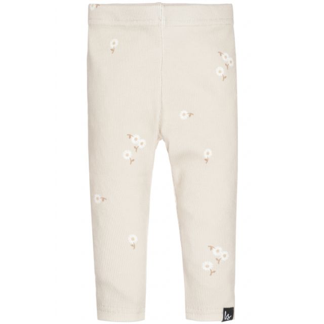 Legging daisy stem beige rib