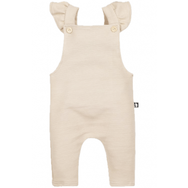 Ruffle tuinpakje ottoman rib sand