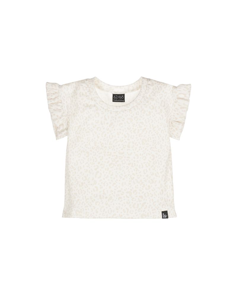 Butterfly t-shirt rib leopard (ecru)