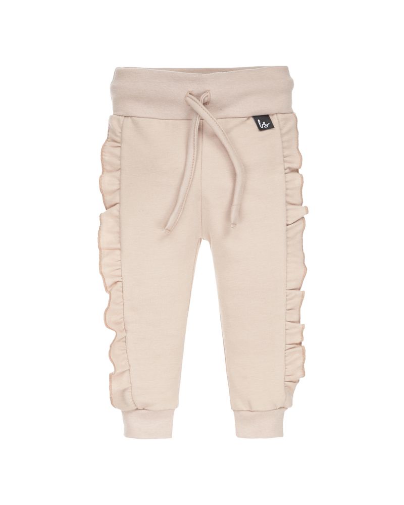 Ruffle jogger (soft beige)