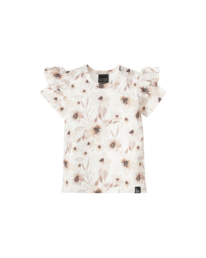 Ruffle t-shirt elle cream