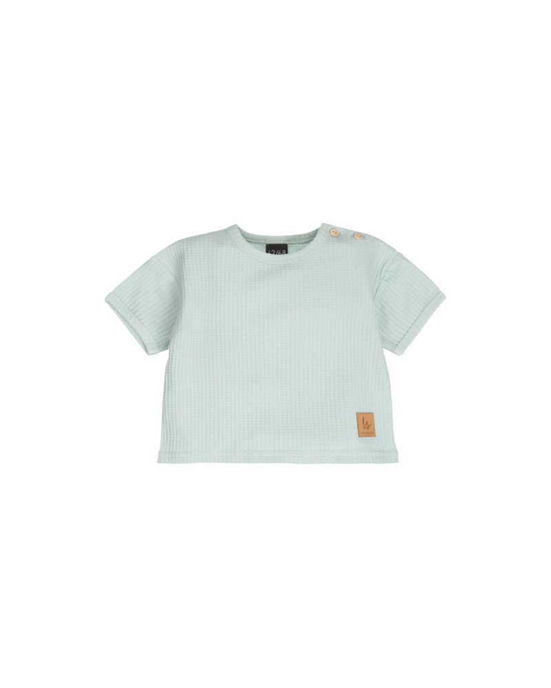 Soft wafel t-shirt soft blue