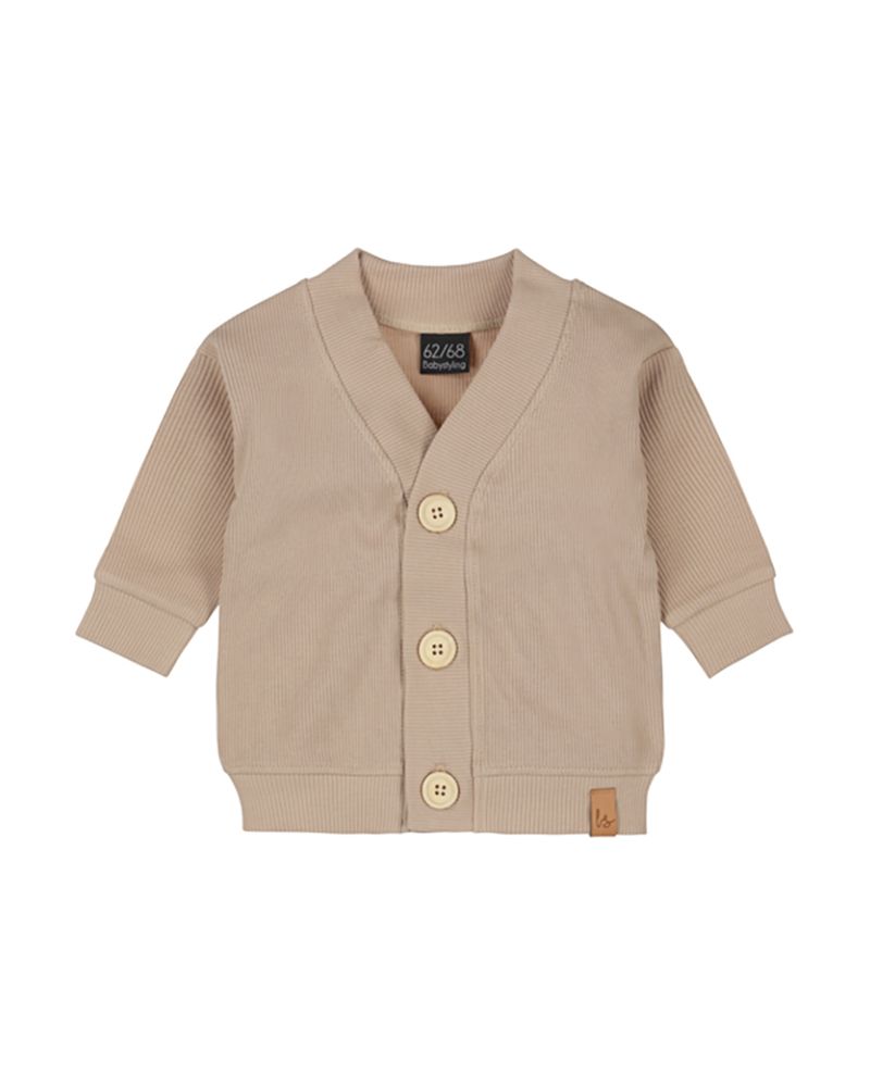 Vestje rib buttons (beige)