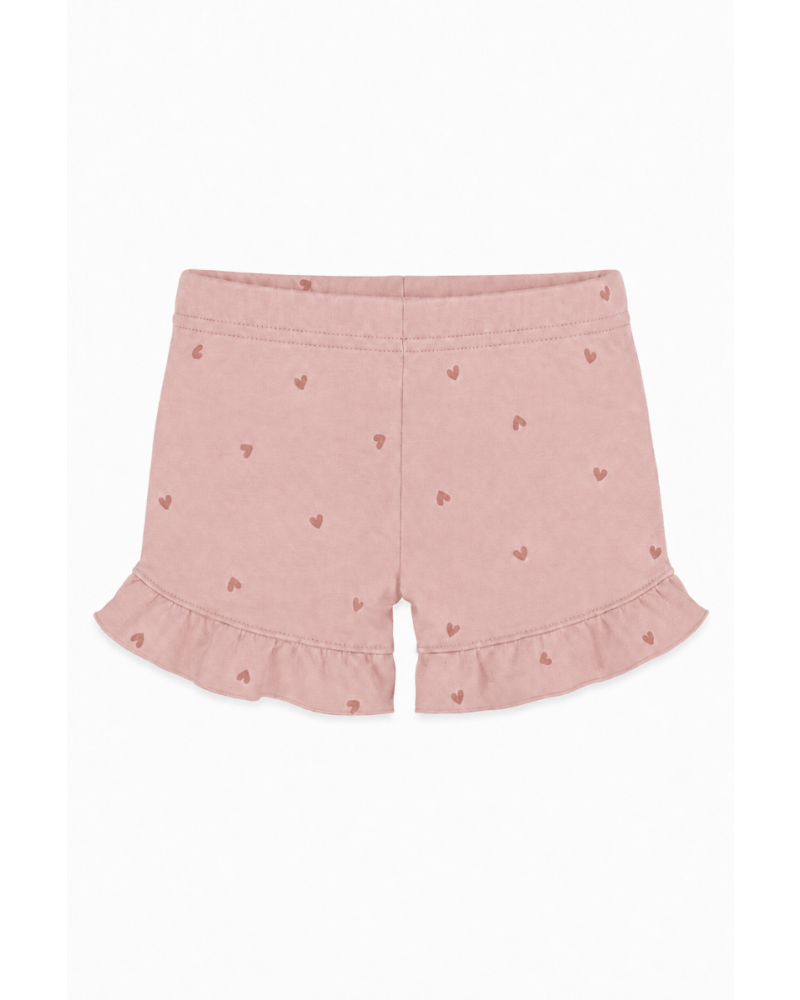 Ruffle short hartjes roze