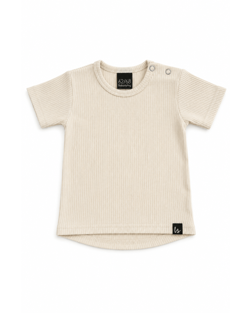Rib t-shirt jersey nude