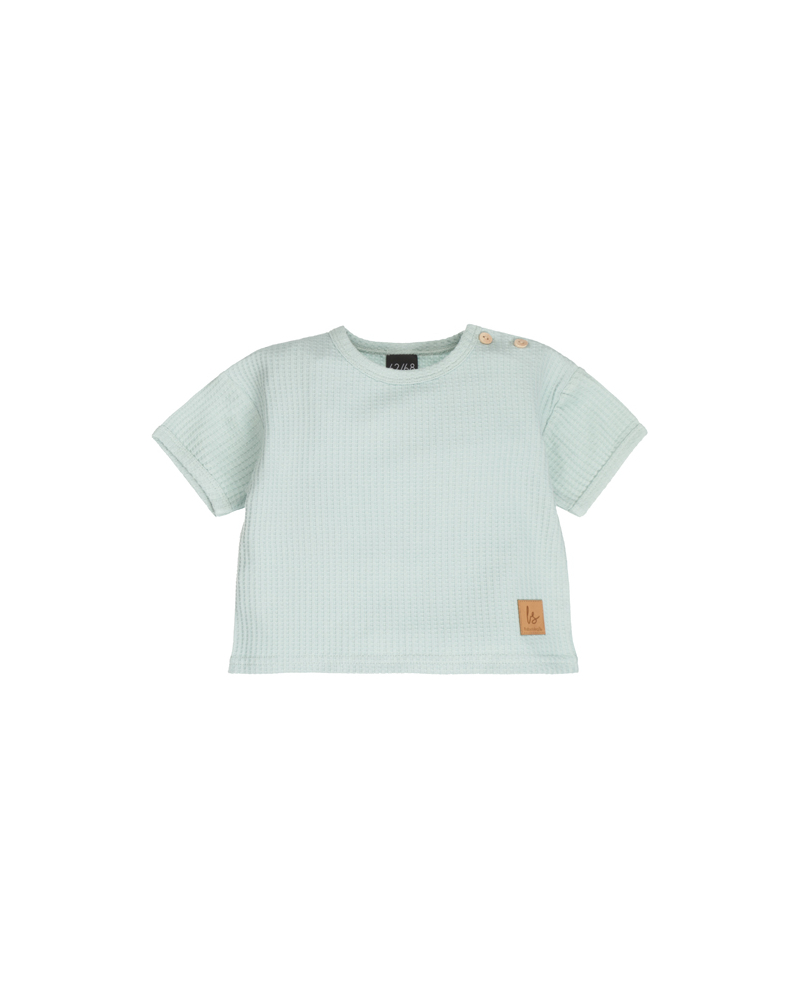 Soft wafel t-shirt blue