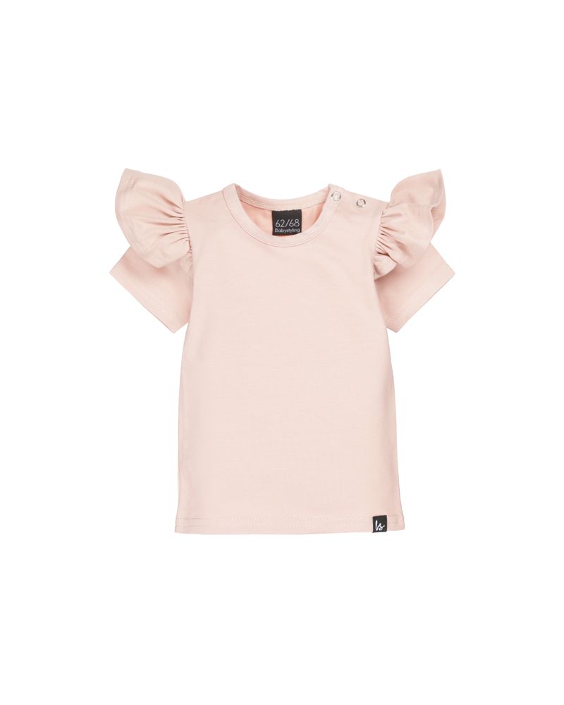 Ruffle t-shirt (oud roze) 50/56
