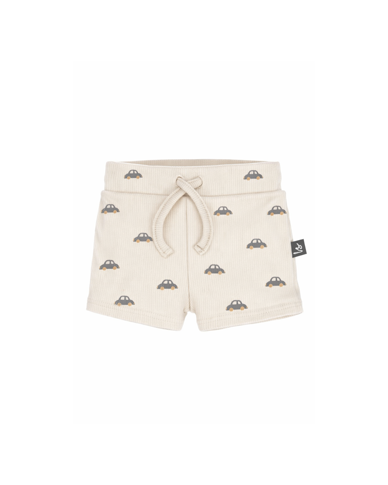 Rib jersey short mini auto's (off white)
