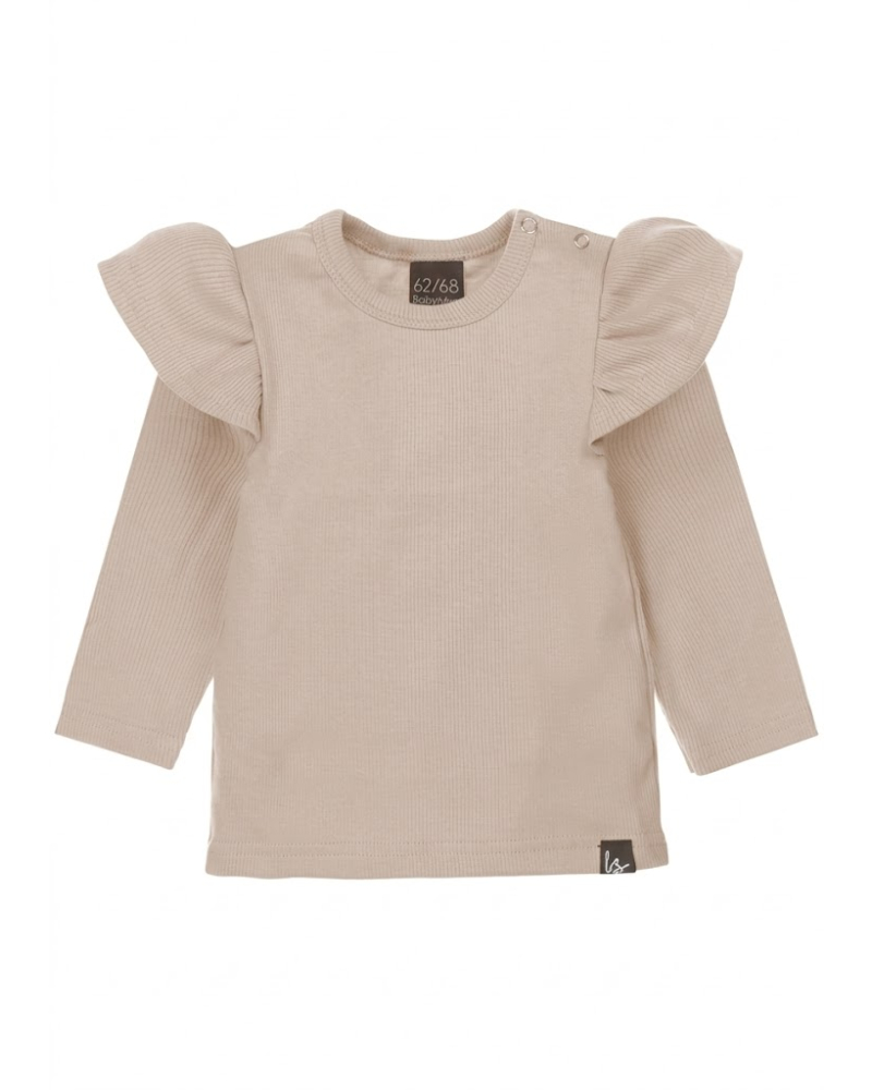 Ruffle longsleeve almond